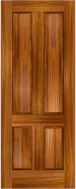 Raised  Panel  Long  Wood  Teak  Doors